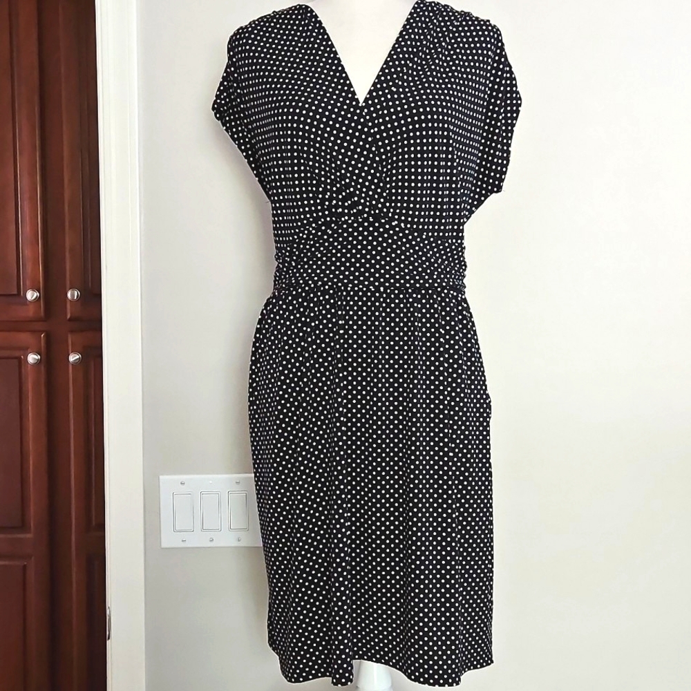 torrid Black & White Polka Dot Midi Dress
